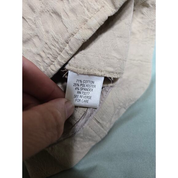 Croft and barrow size 6 women's tan printed blazer - Picture 6 of 9